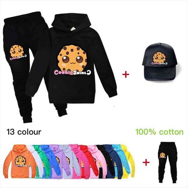 pullover boys girls cookie swirl c youtube 3pcs set thin section hoodies long pants peaked cap for kids, White
pullover boys girls cookie swirl c youtube 3pcs set thin section hoodies long pants peaked cap for kids, White
