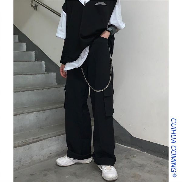 women's pants & capris summer harajuku style cargo for women korean version high street solid full length fashionable elastic waist tro, Black;white
women's pants & capris summer harajuku style cargo for women korean version high street solid full length fashionable elastic waist tro, Black;white