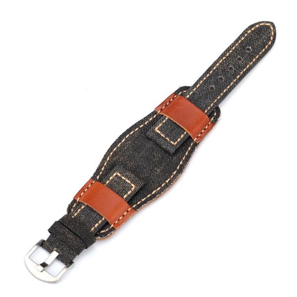 watch bands handmade canvas fitted with leather strap + support bracelet, 20 22 24mm black classic men's bracelet for pam, Black;brown
watch bands handmade canvas fitted with leather strap + support bracelet, 20 22 24mm black classic men's bracelet for pam, Black;brown