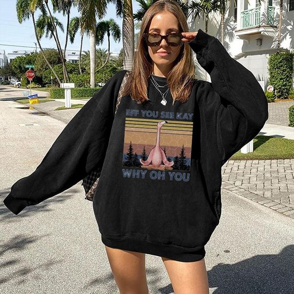 women's hoodies & sweatshirts female streetwear sweatshirt pullovers clothes harajuku funny women eff you see kay why oh print loose, Black
women's hoodies & sweatshirts female streetwear sweatshirt pullovers clothes harajuku funny women eff you see kay why oh print loose, Black