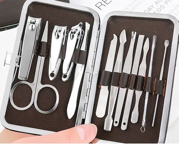 12 in 1 stainless steel nail cutters manicure set with leather gift box packing oem logo
12 in 1 stainless steel nail cutters manicure set with leather gift box packing oem logo