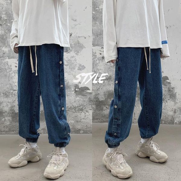 men's jeans casual oversize pencil 2021 autumn winter woman denim pants korean streetwear man hip hop trousers, Blue
men's jeans casual oversize pencil 2021 autumn winter woman denim pants korean streetwear man hip hop trousers, Blue