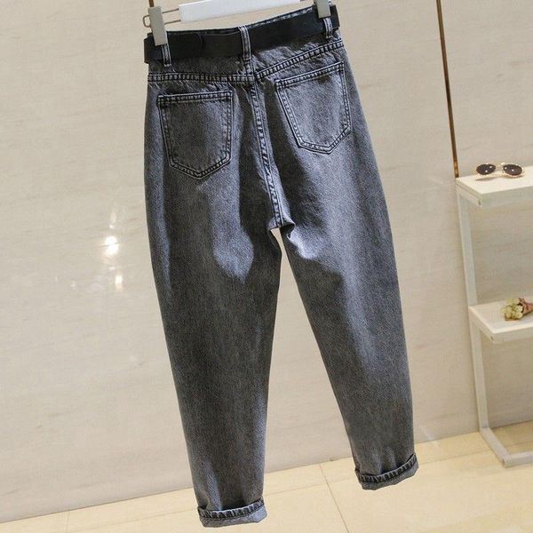 women's jeans fashion pocket loose mom zipper retro cropped waist korean street pants women trousers slim high fashi, Blue
women's jeans fashion pocket loose mom zipper retro cropped waist korean street pants women trousers slim high fashi, Blue