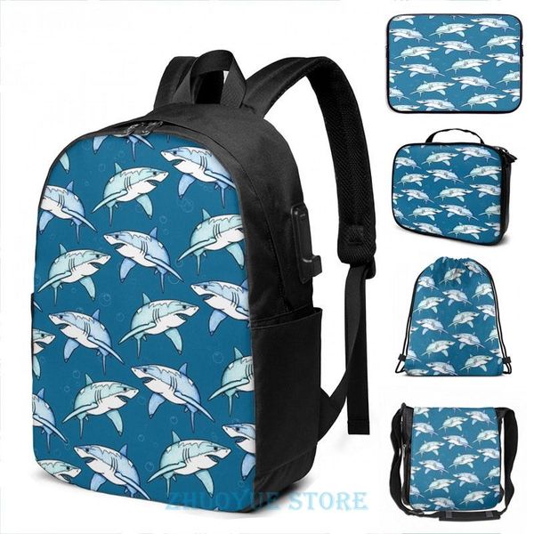backpack funny graphic print shiver of sharks - ii usb charge men school bags women bag travel laptop
backpack funny graphic print shiver of sharks - ii usb charge men school bags women bag travel laptop
