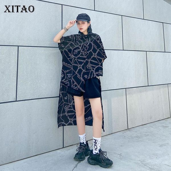 women's blouses & shirts xitao vintage plus size alphabet print shirt loose fashion mid-length women short sleeve streetwear gcc3583, White
women's blouses & shirts xitao vintage plus size alphabet print shirt loose fashion mid-length women short sleeve streetwear gcc3583, White