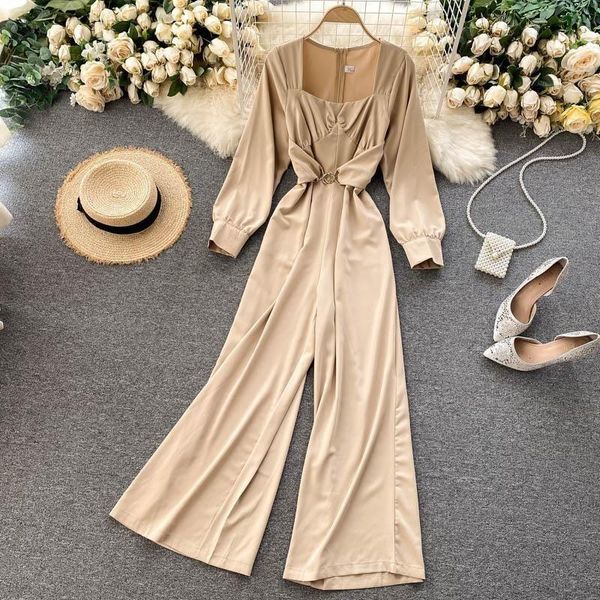 spring autumn fashion elegant solid square collar romper women long sleeve high waist loose wide leg jumpsuits y648 women's & rompers, Black;white
spring autumn fashion elegant solid square collar romper women long sleeve high waist loose wide leg jumpsuits y648 women's & rompers, Black;white