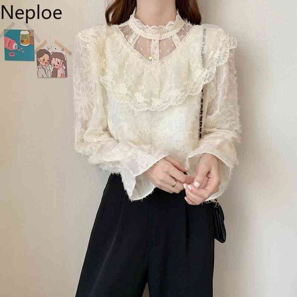 neploe lace patchwork shirts blusas mujer de moda half turtleneck ruffles flare sleeve white blouses elegant women 210422
neploe lace patchwork shirts blusas mujer de moda half turtleneck ruffles flare sleeve white blouses elegant women 210422