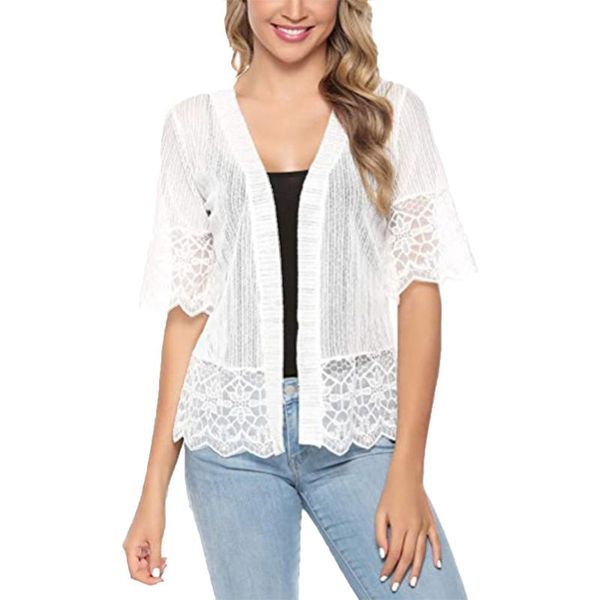 women's swimwear women beach wear casual lace cardigan summer lightweight crochet floral short sleeve mesh sheer knit cover up shirts t, White;black
women's swimwear women beach wear casual lace cardigan summer lightweight crochet floral short sleeve mesh sheer knit cover up shirts t, White;black