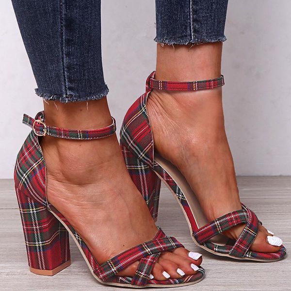 dress shoes 2021 summer est ankle strap sandals women gingham open toe buckle square high heels female wedding party, Black
dress shoes 2021 summer est ankle strap sandals women gingham open toe buckle square high heels female wedding party, Black