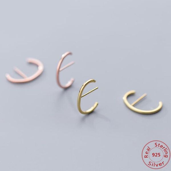 stud minimalist c shape earrings 100% sterling silver rose gold color geometric classic and simple tiny for women, Golden;silver
stud minimalist c shape earrings 100% sterling silver rose gold color geometric classic and simple tiny for women, Golden;silver