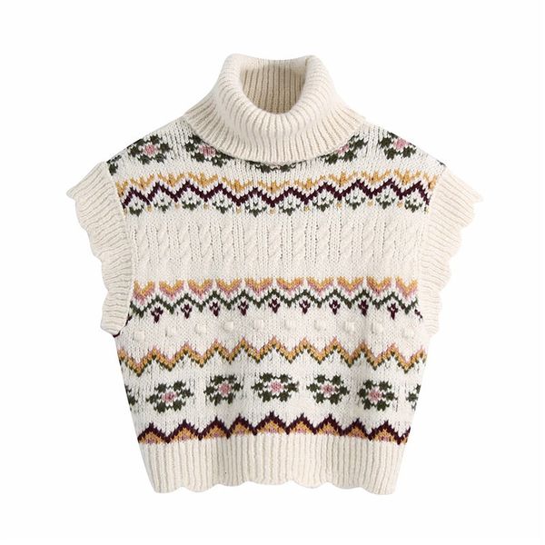 women's sweaters women sprint autumn za knitted print turtleneck pullover vest female fashion sleeveless jacquard white chic nkch, White;black
women's sweaters women sprint autumn za knitted print turtleneck pullover vest female fashion sleeveless jacquard white chic nkch, White;black