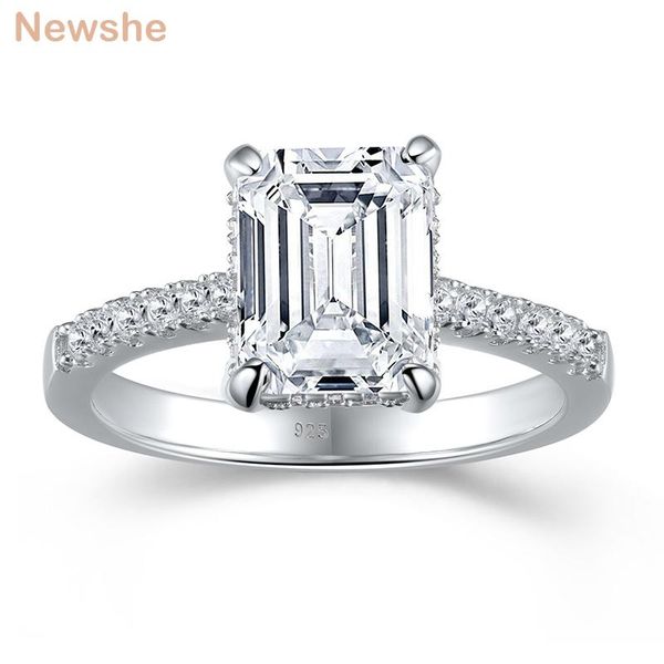she solid 925 sterling silver engagement ring for women 1.8ct emerald cut cubic zircon wedding jewelry cluster rings, Golden;silver
she solid 925 sterling silver engagement ring for women 1.8ct emerald cut cubic zircon wedding jewelry cluster rings, Golden;silver