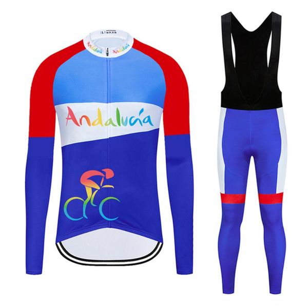 racing sets andalucia spring/autumn cycling jersey 20d bib set mtb uniform bike clothing quick dry bicycle clothes men long wear, Black;blue
racing sets andalucia spring/autumn cycling jersey 20d bib set mtb uniform bike clothing quick dry bicycle clothes men long wear, Black;blue