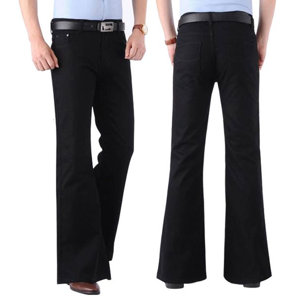 pantmen's thin leg trousers high waist long blue black flared bottom jeans men
pantmen's thin leg trousers high waist long blue black flared bottom jeans men