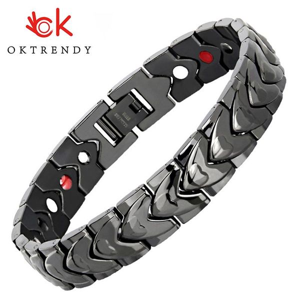 link, chain oktrendy black stainless steel bracelet magnetic for arthritis pain therapy health energy charm bracelets men women
link, chain oktrendy black stainless steel bracelet magnetic for arthritis pain therapy health energy charm bracelets men women