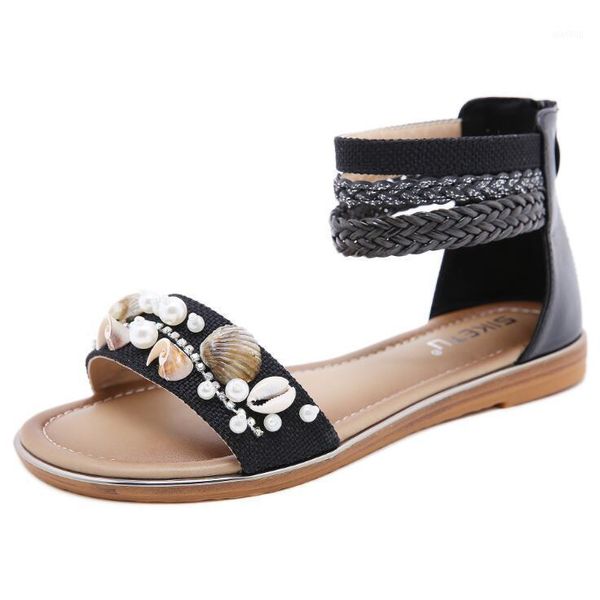 sandals national style women's cross border foreign trade shell beaded slope heel retro roman1, Black
sandals national style women's cross border foreign trade shell beaded slope heel retro roman1, Black