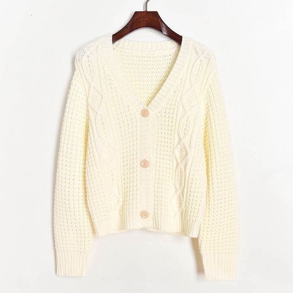 knits thick winter women sweater v-neck single breasted white cardigan knitwear coat jacket
knits thick winter women sweater v-neck single breasted white cardigan knitwear coat jacket