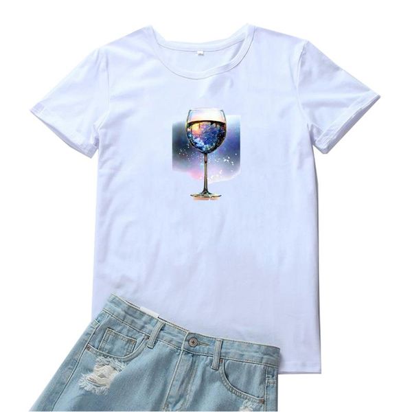 women's t-shirt beautiful goblet printing tshirt women aesthetic pattern t shirts fashion loose tee vintage camiseta mujer, White
women's t-shirt beautiful goblet printing tshirt women aesthetic pattern t shirts fashion loose tee vintage camiseta mujer, White