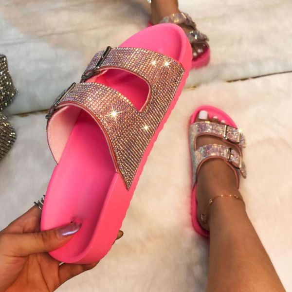 ribetrini ins open toe female multicolor buckle shoes women slippers summer rhinestone bling comfy slippers, Black
ribetrini ins open toe female multicolor buckle shoes women slippers summer rhinestone bling comfy slippers, Black