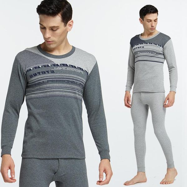 men's tracksuits bottoming shirt suit thermal underwear cotton trousers t men round neck basic, Gray
men's tracksuits bottoming shirt suit thermal underwear cotton trousers t men round neck basic, Gray