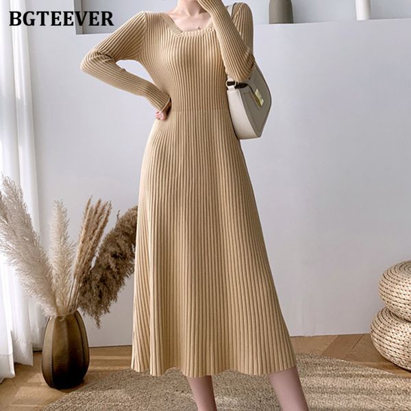 dresses chic square collar slim female knitted autumn winter full sleeve women a-line sweater dress vestidos xpce, Black;gray
dresses chic square collar slim female knitted autumn winter full sleeve women a-line sweater dress vestidos xpce, Black;gray