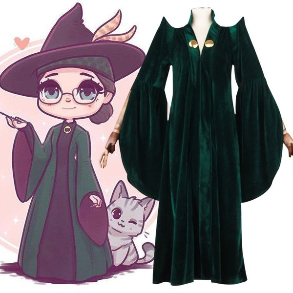 harry potter cos dress mileva mcgonagall professor principal cosplay robe hogwarts college, Black;red
harry potter cos dress mileva mcgonagall professor principal cosplay robe hogwarts college, Black;red