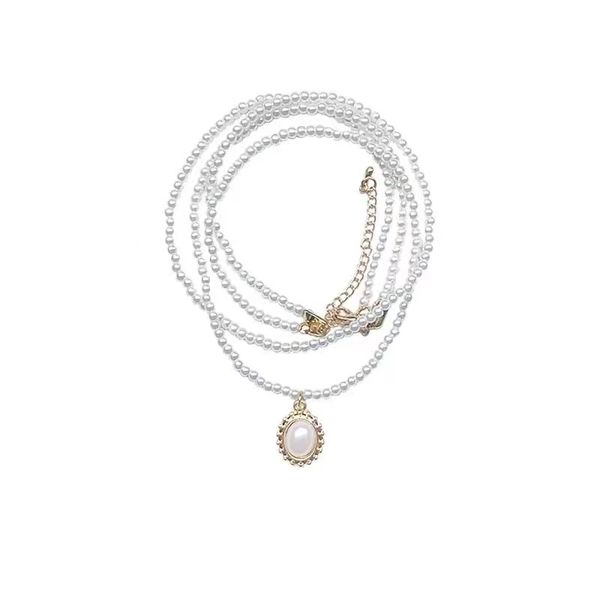 fashionable collarbone necklace double pearl vintage baroque court style items, Silver
fashionable collarbone necklace double pearl vintage baroque court style items, Silver