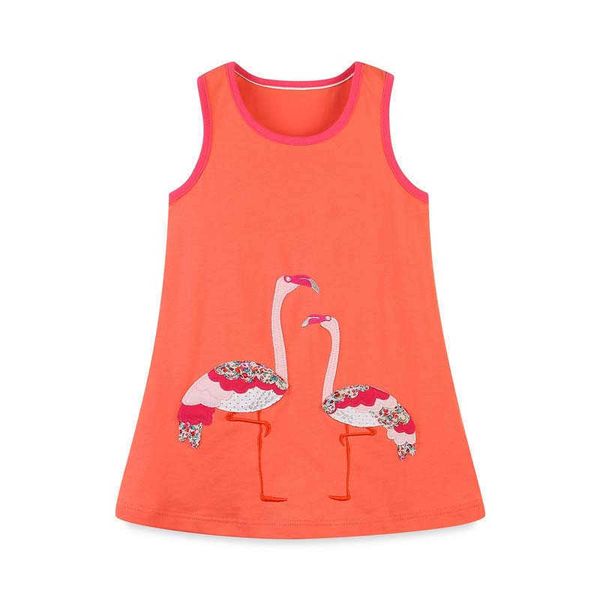 jumping meters summer baby sleeveless dresses flamingo embroidery cute casual kids girls dress fashion clothing 210529, Red;yellow
jumping meters summer baby sleeveless dresses flamingo embroidery cute casual kids girls dress fashion clothing 210529, Red;yellow