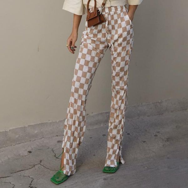 women's pants & capris euro-america style 2021 summer fashion casual plaid split straight frenulum womens, Black;white
women's pants & capris euro-america style 2021 summer fashion casual plaid split straight frenulum womens, Black;white