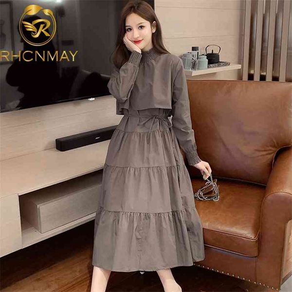 spring french style retro temperament o-neck women frenulum girdle slim long dress grace swing 210506, Black;gray
spring french style retro temperament o-neck women frenulum girdle slim long dress grace swing 210506, Black;gray