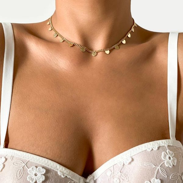 pendant necklaces cute geometric heart necklace for women punk simple short clavicle chain choker 2021 trend jewelry, Silver
pendant necklaces cute geometric heart necklace for women punk simple short clavicle chain choker 2021 trend jewelry, Silver