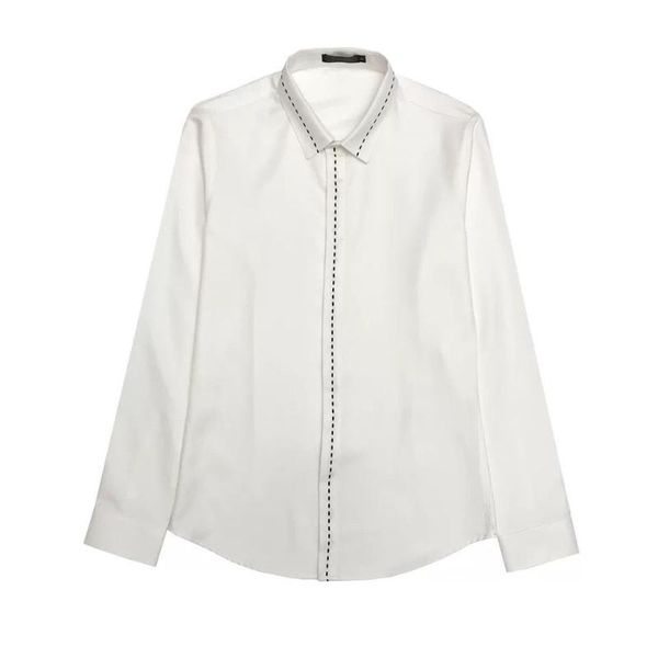 men's casual shirts shirt long sleeve korean fashion handsome personality line white inch slim, White;black
men's casual shirts shirt long sleeve korean fashion handsome personality line white inch slim, White;black