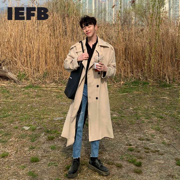 iefb men's wear khaki classic windbreaker mid-length korean style trendy over-the-knee casual spring long coat trench male 210524, Tan;black
iefb men's wear khaki classic windbreaker mid-length korean style trendy over-the-knee casual spring long coat trench male 210524, Tan;black