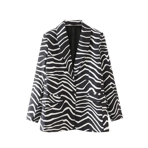 women's suits & blazers women 2021 fashion zebra blazer coat vintage one button long sleeve female outerwear chic, White;black
women's suits & blazers women 2021 fashion zebra blazer coat vintage one button long sleeve female outerwear chic, White;black