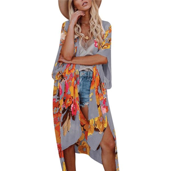 women's floral printed short-sleeved bikini cover-ups loose beach sunscreen blouse plus size smock sundress party dresses swimwear, White;black
women's floral printed short-sleeved bikini cover-ups loose beach sunscreen blouse plus size smock sundress party dresses swimwear, White;black