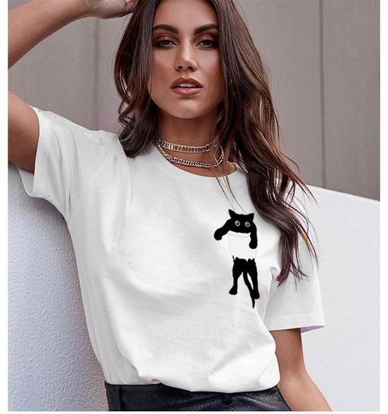 2021fashion animal cat print casual women t-shirt summer short sleeve o-neck comfortable tee clothes female t-shirts women's, White
2021fashion animal cat print casual women t-shirt summer short sleeve o-neck comfortable tee clothes female t-shirts women's, White