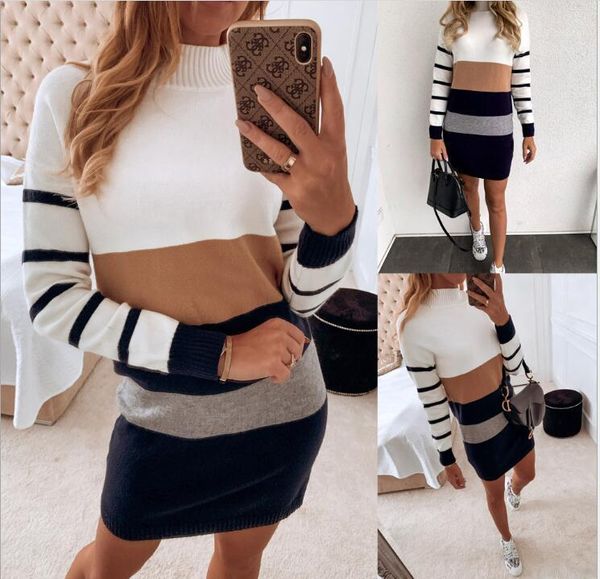 fashion knitted long multi-color striped long-sleeved autumn winter sweater slim-fit dress women's sweaters, White;black
fashion knitted long multi-color striped long-sleeved autumn winter sweater slim-fit dress women's sweaters, White;black