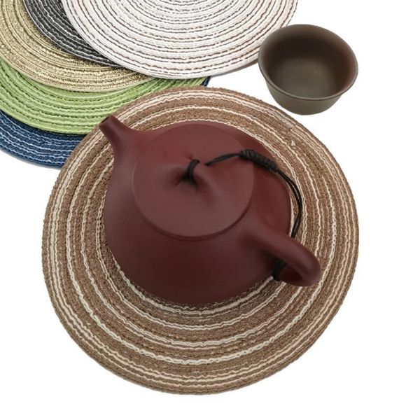 dining table insulation pad, household european-style round western hand-woven non-slip plate bowl mat fabric in six colors mats & pads
dining table insulation pad, household european-style round western hand-woven non-slip plate bowl mat fabric in six colors mats & pads