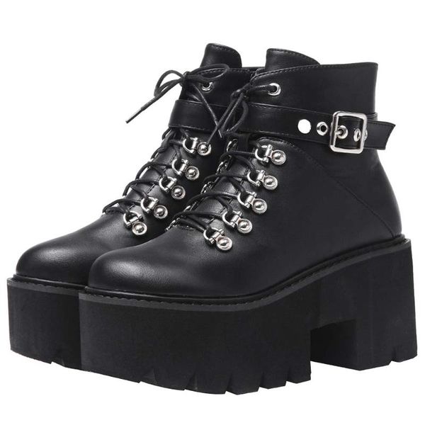 boots female motorcycle style chunky heel platform lace up ankle short buckle brand design shoes woman fashion 2021 winter, Black
boots female motorcycle style chunky heel platform lace up ankle short buckle brand design shoes woman fashion 2021 winter, Black