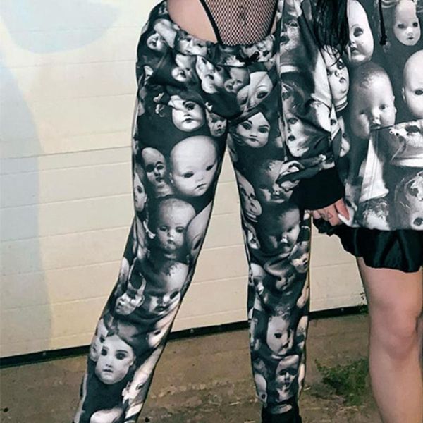women's pants & capris grunge gothic doll print emo black streetwear elastic waist trousers women y2k harajuku punk sportswear autumn p, Black;white
women's pants & capris grunge gothic doll print emo black streetwear elastic waist trousers women y2k harajuku punk sportswear autumn p, Black;white