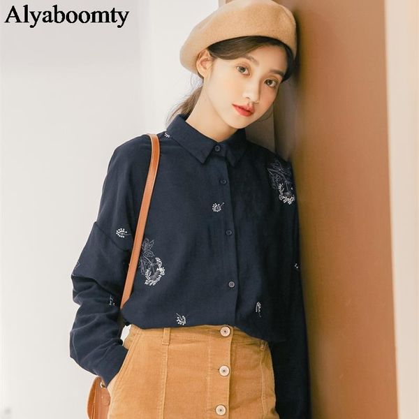women's blouses & shirts autumn spring women blouse alyaboomty turn-down collar white navy blue floral oversized blusas elegant embroid
women's blouses & shirts autumn spring women blouse alyaboomty turn-down collar white navy blue floral oversized blusas elegant embroid