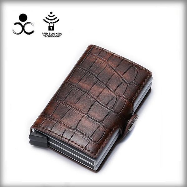 card holders rfid holder men's double protective sleeve wallet metal bank simple business, Brown;gray
card holders rfid holder men's double protective sleeve wallet metal bank simple business, Brown;gray