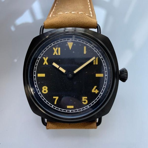 47mm manual winding mechanical watch seagull 6497 st3600 movement sterile dial luminous and waterproof wristwatches, Slivery;brown
47mm manual winding mechanical watch seagull 6497 st3600 movement sterile dial luminous and waterproof wristwatches, Slivery;brown