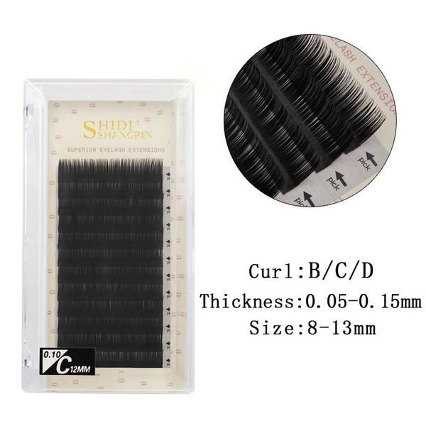 false eyelashes mechanism grafted lash densely row round hair b/c/d curls