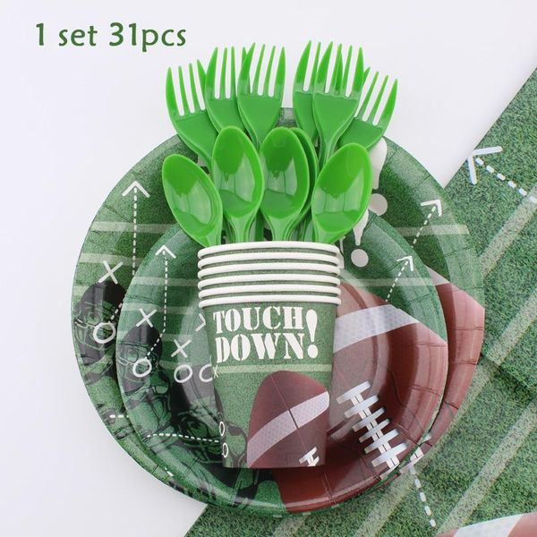 ball game theme party disposable tableware football plates pennants cups balloons gift bags 6 pieces supplies dinnerware
ball game theme party disposable tableware football plates pennants cups balloons gift bags 6 pieces supplies dinnerware