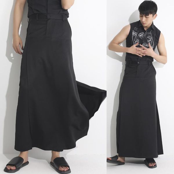 men's pants 27-43 2021 clothing fashion tidal current male costume harem faux two piece culottes plus size singer costumes, Black
men's pants 27-43 2021 clothing fashion tidal current male costume harem faux two piece culottes plus size singer costumes, Black