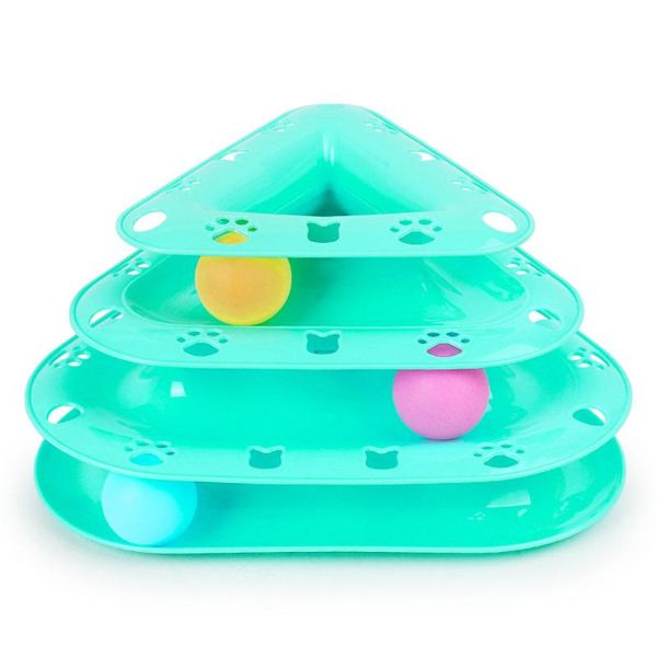 80# pet trend cat with three puzzle puzzled toy tower of tracks ball bat and chase for cats toys 
80# pet trend cat with three puzzle puzzled toy tower of tracks ball bat and chase for cats toys