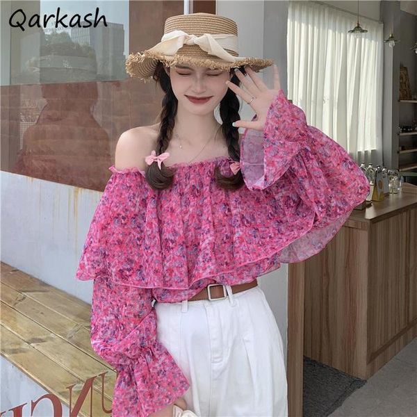 women's blouses & shirts women loose floral chiffon butterfly-sleeve slash neck ladies prairie chic korean style ruffles double-layer t, White
women's blouses & shirts women loose floral chiffon butterfly-sleeve slash neck ladies prairie chic korean style ruffles double-layer t, White