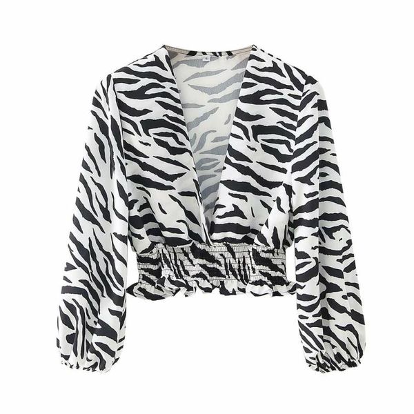 women's blouses & shirts flabbit women summer v neck zebra striped print short smock blouse ladies hem elastic ruffles casual slim lx1, White
women's blouses & shirts flabbit women summer v neck zebra striped print short smock blouse ladies hem elastic ruffles casual slim lx1, White