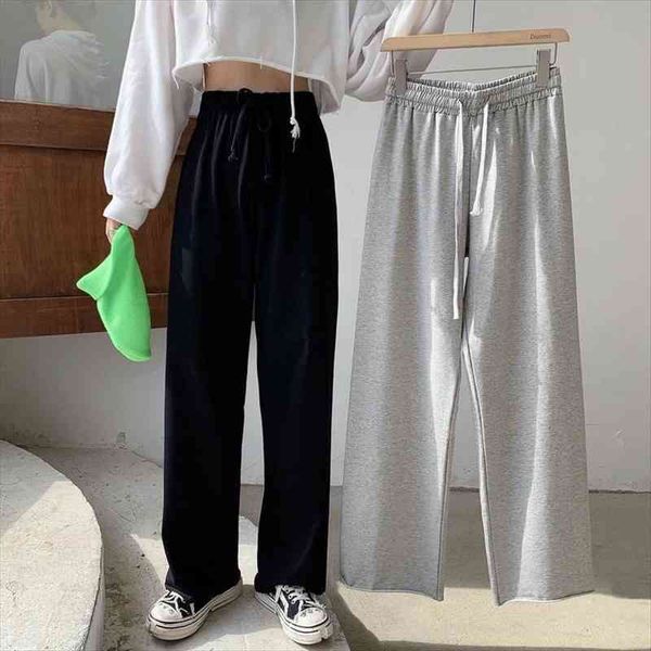 sportswear womens straight pants loose summer thin high waist hanging feeling slim and versatile wide leg casual, Black;white
sportswear womens straight pants loose summer thin high waist hanging feeling slim and versatile wide leg casual, Black;white